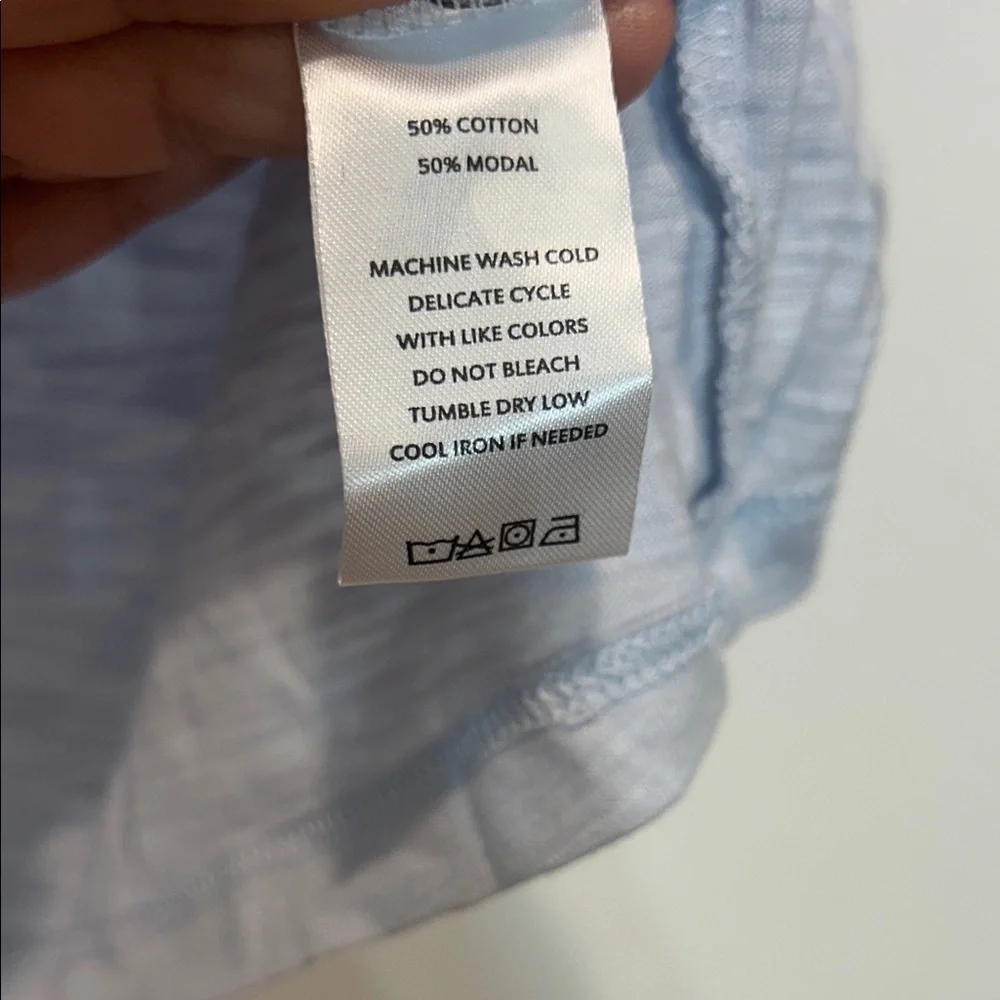 Lilla P women’s XS casual sleeveless slouchy Blue T-shirt cotton modal new w tag